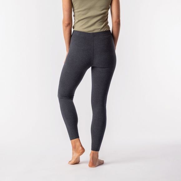 NWT Maggies Organics // Organic Cotton Base Layer Leggings in Heather Grey - Picture 2 of 5
